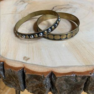 Vintage BOHO metal/ brass bangle bracelets